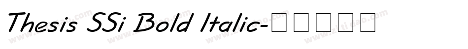Thesis SSi Bold Italic字体转换